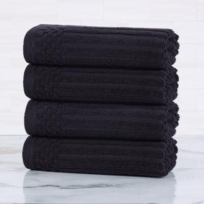 Superior Soho Ribbed Cotton Hand Towel Set of 4