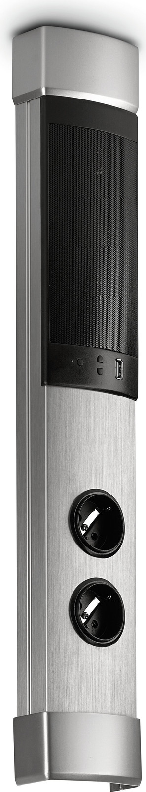 Naber Muzak-systeem met kolomluidspreker, stopcontactluidspreker, Bluetooth en USB-oplaadpoort