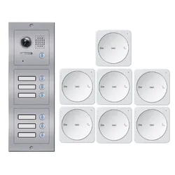 XD71A+ XD4A 7-Familienhaus Audio Türsprechanlage Gegensprechanlage 2Draht Bus-Technik Türklingel