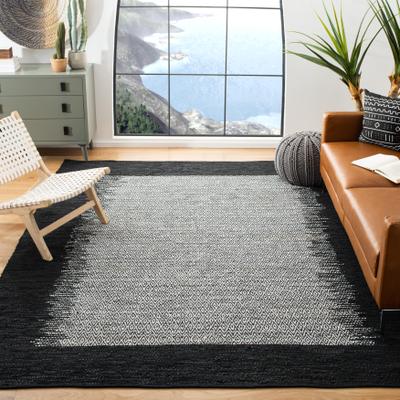 SAFAVIEH Handmade Vintage Boho Leather Mako Modern Stripe Leather Rug