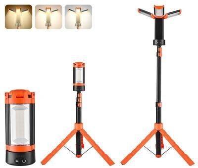 Tools, Home & Hobby Rechargeable LED Work Light With Stand 2200 Lumens Portable Tripod Construction Light Rechargeable LED Work Light With Stand 2200 Lumens Portable Tripod Construction Light