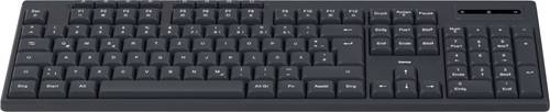 hama 00173055 Funktastatur WK-200 , kabellos, Batterie, 8 Media-Tasten, Schw., QWERTZ DE
