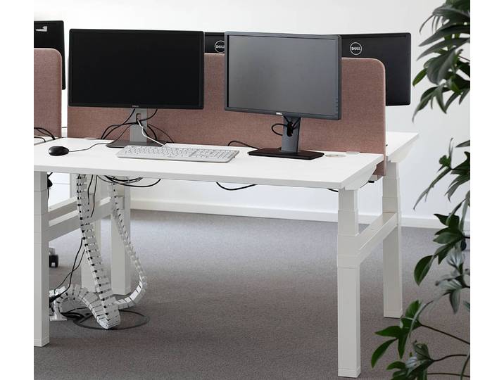 Workbench-Arbeitsplatz eModel 2.0 140cm Weiß/Weiß Höhenverstellbar/Memory Funktion