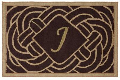SAFAVIEH Hand-hooked Monogram M Chocolate Rug