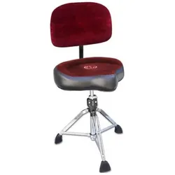 Roc-n-Soc Drumhocker Sattel Rot mit Lehne, Schlagzeug Zubehör, Rot