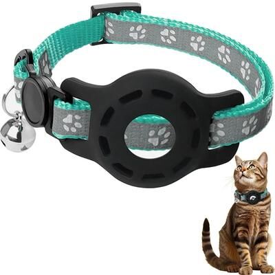 Uplift Picks AirTag Cat Collar With Bell And Safety Buckle green