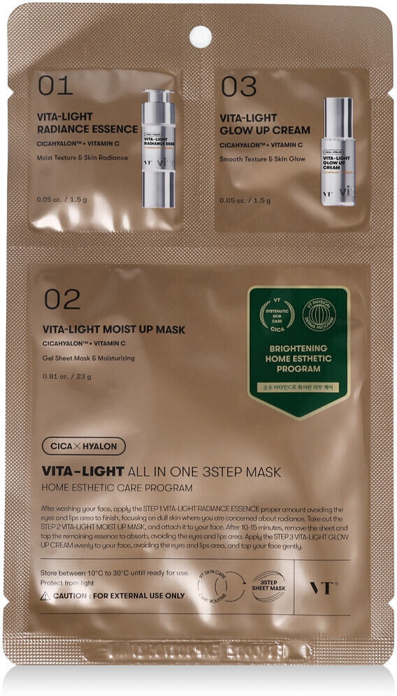 VT Cosmetics Vita-Light All In One 3Step Mask 1,5 g + 1,5 g + 25 g