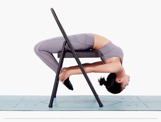Famanu Yogastuhl klappbar mit Rückenlehne - Metall - Fitness und Krafttraining