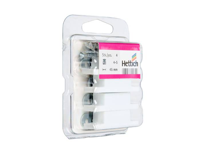 Hettich Magnetschnäpper Platte Weiss 15 × 14 mm 4 Stück