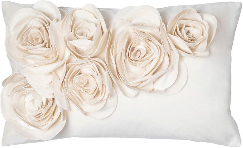 Dekokissen PAD "Floral", beige (natural, unifarben), B:30cm L:50cm, Polyester, Dekokissen_Sitzkissen_Kissenhüllen, 3D