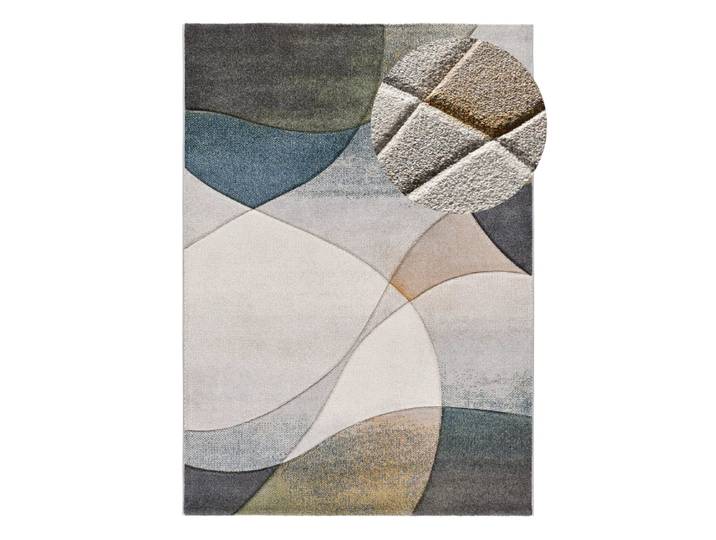 Tapis abstrait gris/bleu 200x290 cm