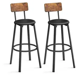 VASAGLE 2er-Set Barhocker LBC069B81V1 braun braun