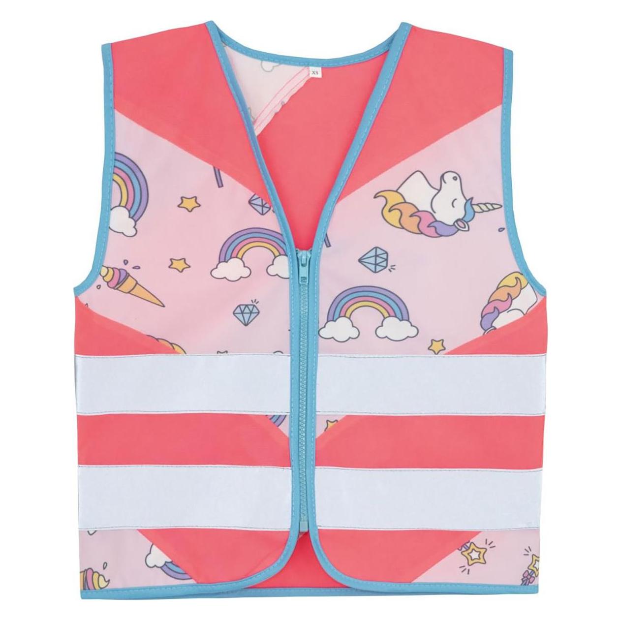 Korntex Kinder Warnweste Fantasy Pink/Einhorn CO2 Neutral S EN 17353 ACTFANUNIN (188) (ACTFANUNINPS)
