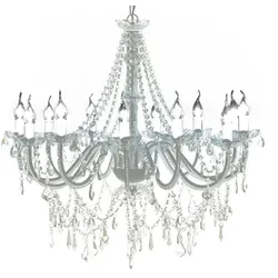 Helloshop26 - Venezianischer Barock-Kronleuchter 160 x 80 cm 12 Leuchten eleganter Stil stimmungsvolle Beleuchtung aus klarem 02_0046024