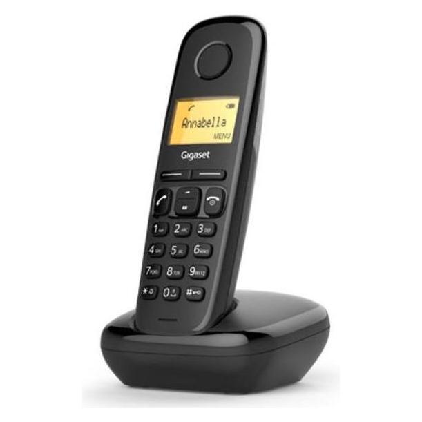 Gigaset A 170 BLACK - Telefono Dect con base analogica (S30852-H2802-K101)