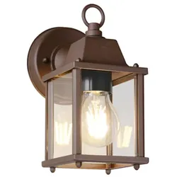 Außenwandlampe Laterne Haustürlampe Alu rost Gartenleuchte Fassadenlampe 22,5 cm
