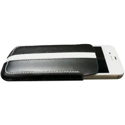 Universal Handy-Tasche Slim Schwarz/Weiß