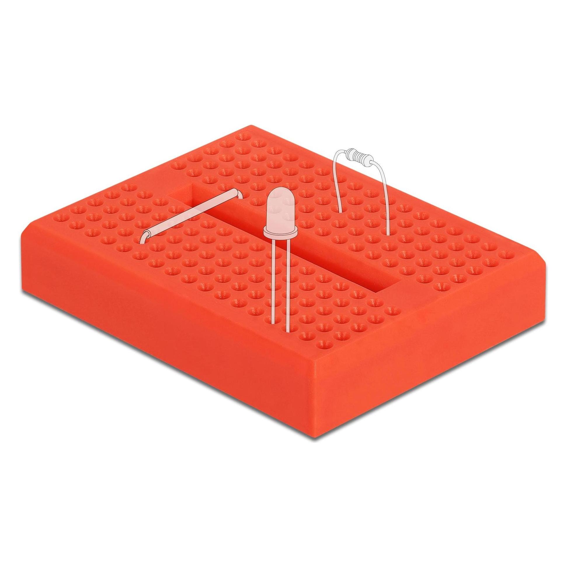 Delock Breadboard 170 Kontakte rot (18318)