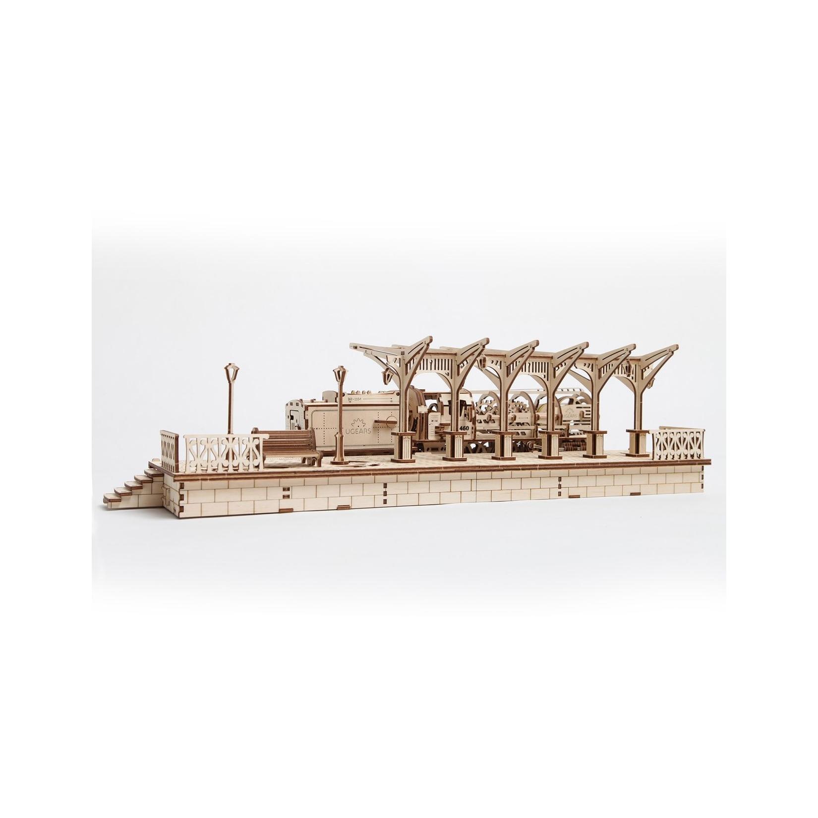 UGEARS Modellbausatz Bahnsteig