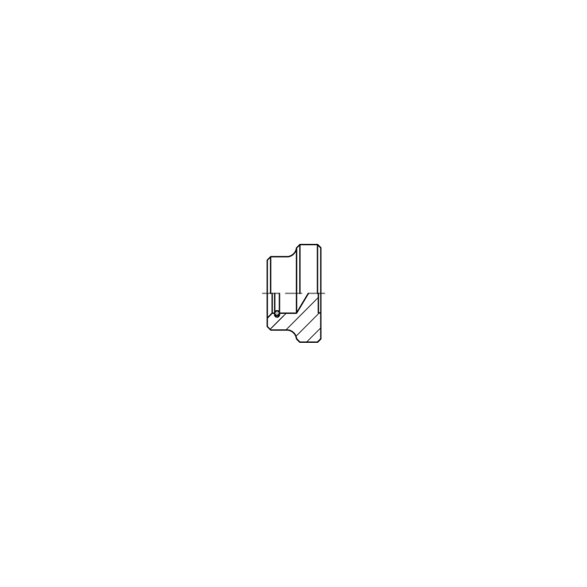 DIN 6311 Form S Druckstück M12 Stahl blank m. Sprengring ; Industrial Quality Supplies (063110040250012)