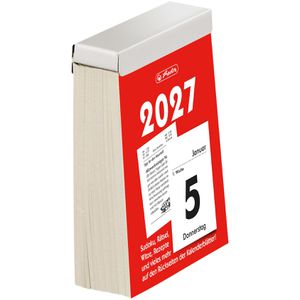 Herlitz Abreißkalender Gr. 5, Jahr 2027, 1 Tag auf 1 Seite, Rückseiten bedruckt, 8 x 11cm