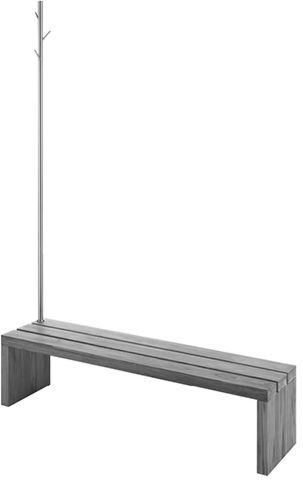 Duravit Bank Blue Moon 790856000000000 Einstiegshilfe mit Kleiderbaum, Echtholz