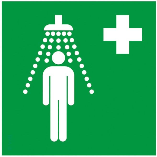 Gramm Medical Symbole d’urgence, plastique phosphorescent autocollant, 150 x 150 mm (300.200.11200)