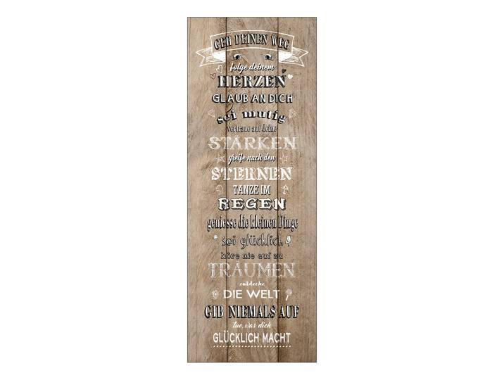 Tableau Règles colorées II Cadre : panneau de fibres de bois MDF Revêtement : toile Blanc/Marron 27 x 77 x 2cm