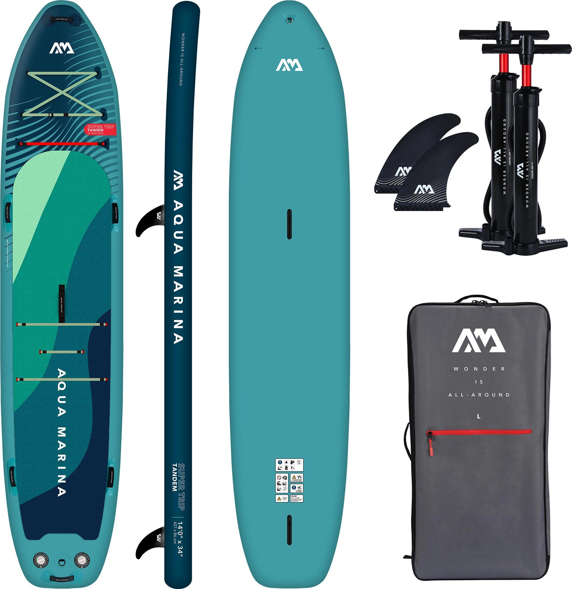 Aqua Marina SUPER TRIP 14' Familien SUP Board 427x86x15 cm bis 300 kg