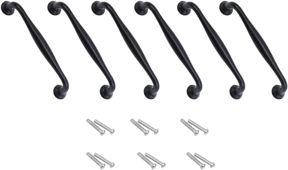 Keukenkast Handgrepen Mat Zwart Design - 128 mm