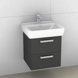 Artiqua 415 Waschtischunterschrank für Pro A 818951 Anthrazit Hochglanz, 415-WU2L-L26-7015-51 415-WU2L-L26-7015-51