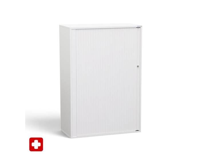 Rollladenschränke Tradingzone Proline 80 x 40 x 118 cm, Weiss, mit Schlüssel, Neu - platzsparende Lösung