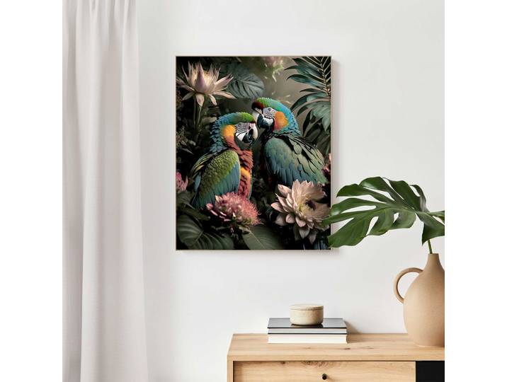 Wandbild REINDERS Tropical Love , grün (farbe bild(er): grün), B:50cm H:40cm T:3cm, MDF, Bilder, Wandbild