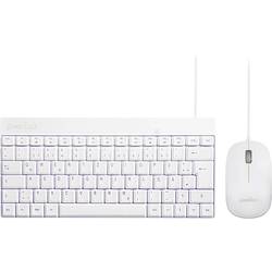 Perixx PERIDUO-212 W Kabelgebunden Tastatur, Maus-Set Ergonomisch Deutsch, QWERTZ Weiß 11699