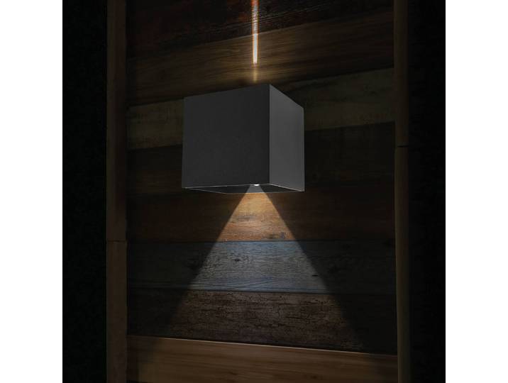 LED-Wandleuchte Buitenlampen XIII Ø 10cm Schwarz