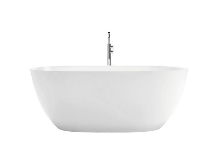 Novel Badewanne Divina, Weiß, Stein, 160x60x74 cm, Made in Italy, optimale Wärme- und Schallisolation, Badezimmer, Baden & Duschen, Badewannen