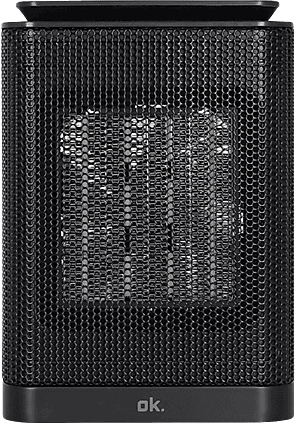 Calefactor cerámico - ok. OFH 1521521 B ES, 1500 W, Control táctil, 45dB, Apagado automático, ABS, Negro