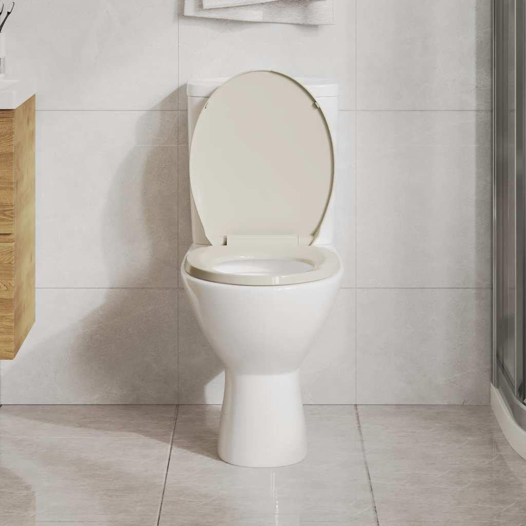 vidaXL Toiletbril met zachte sluiting, ovaal, perzikkleur