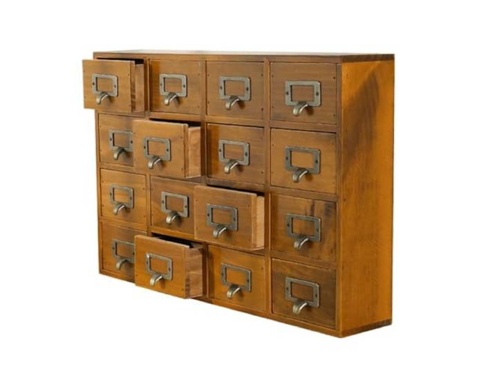 Bafnsiji Holz-Speicher-Fach-Einheiten, Holzkiste mit 9/16 Schubladen, Mini Kommode von Schubladen, Schmuck Box Geschenke für die Lagerung, Holz Vintage Stauraum,A50cm