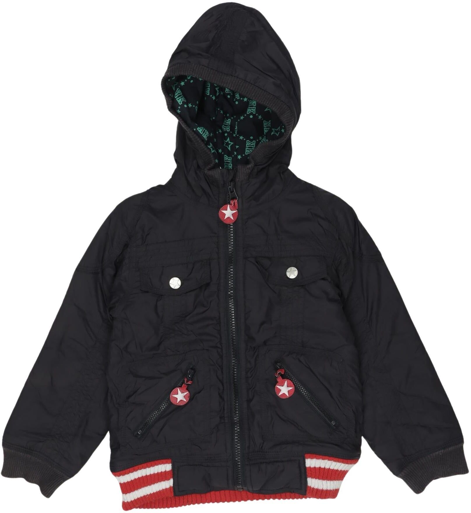 KIK KID Jungen Jacke oder Mantel, Schwarz, Gr. EU 104, Synthetik - Second Hand