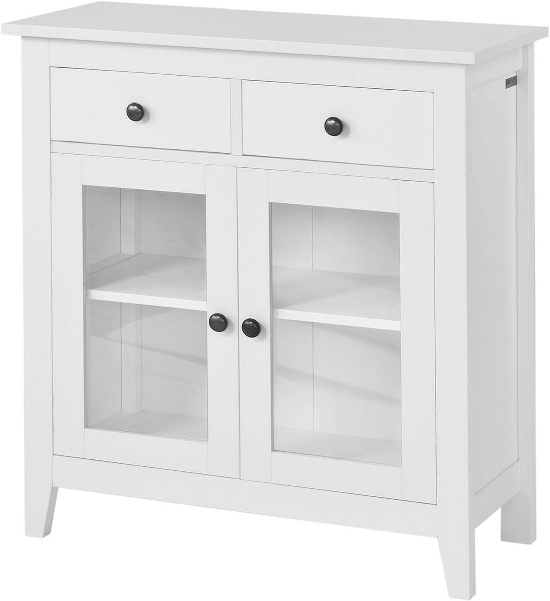 Modern dressoir met gehard glas en push-pull deuren