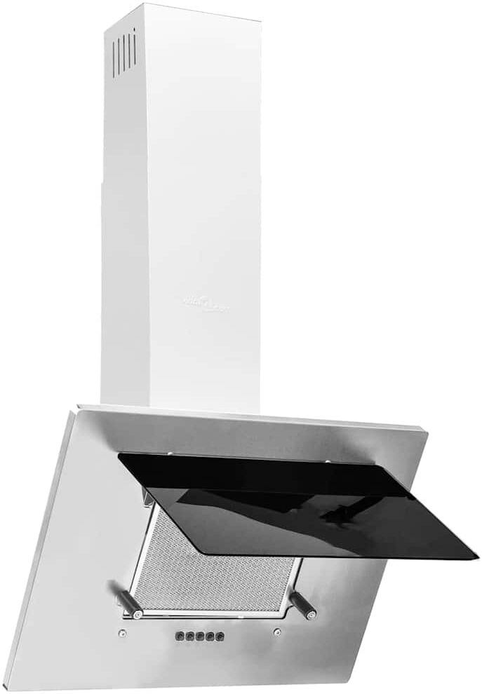 vidaXL Hotte murale 60 cm Acier inoxydable et verre trempé Argenté