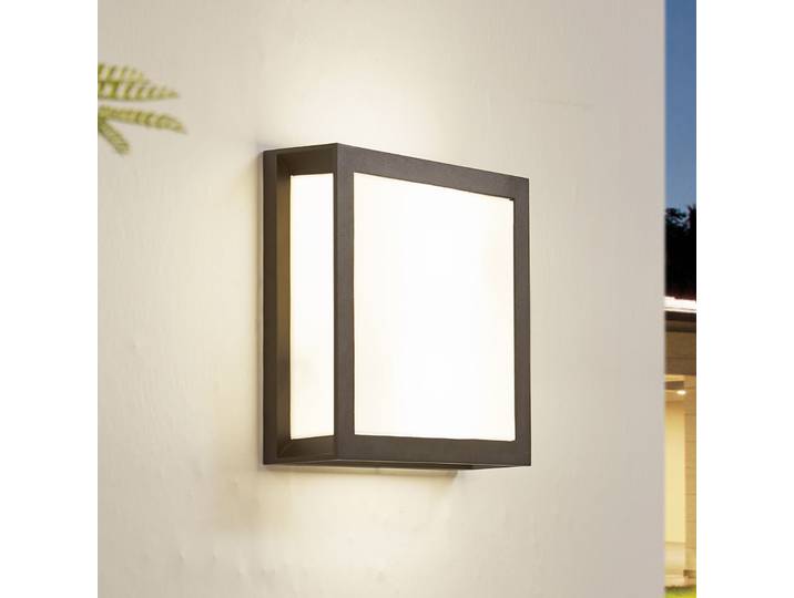 Sivana Extérieur Applique Murale Noir - Lindby - Terrasse - Moderne - Plastique - Angulaire