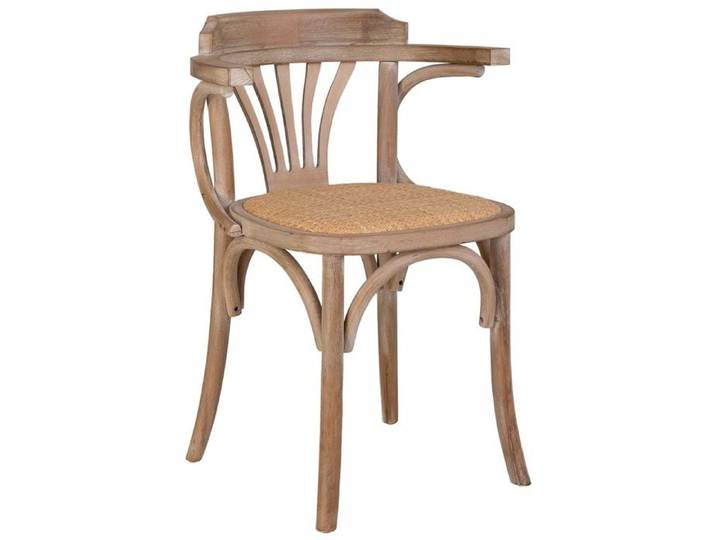 Chaise en bois et assise en rotin 40x40x80h cm