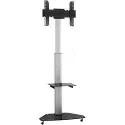 MYW HP1DL - LCD/Plasma Standfuß, drehbar, silber/ schwarz