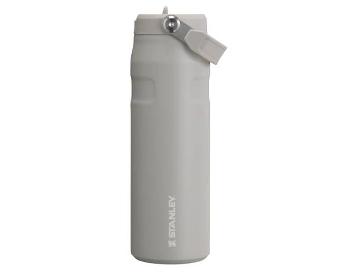 STANLEY IceFlow Aerolight Flip Straw 2.0 Flasche, Aschgrau Einfacher Tragegriff, Deckel und hochklappbarer Strohhalm, leichte Wasserflasche, isolierter Edelstahl, BPA-frei