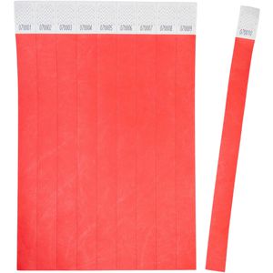 Zweckform Einlassbänder TYVRD-50, aus Tyvek, rot, 500 Stück
