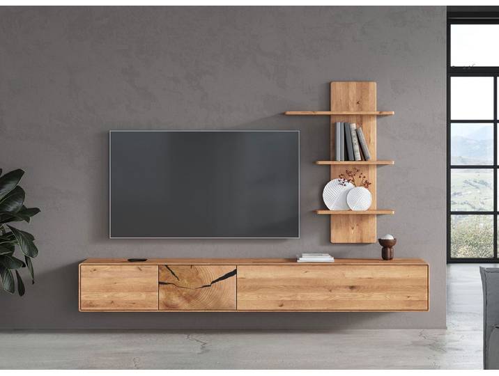 TV Kombination I 220cm 'Belfast' Wildeiche massiv