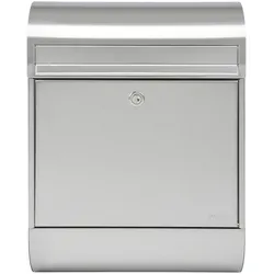 MEFA Briefkasten RUBY 864 Farbe Edelstahl, Postkasten mit Sicherheitsschloss