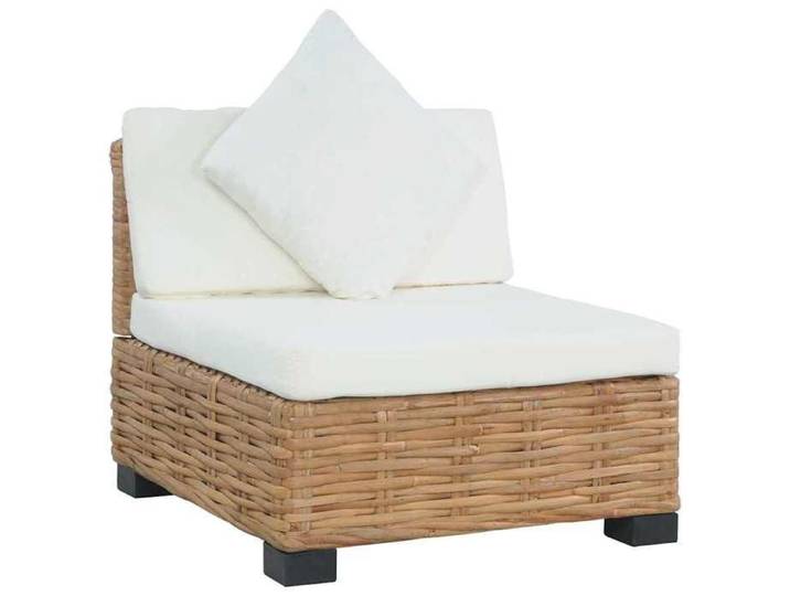 Canapé sans accoudoirs avec coussins Rotin naturel - Cadre durable - design élégant(6022)